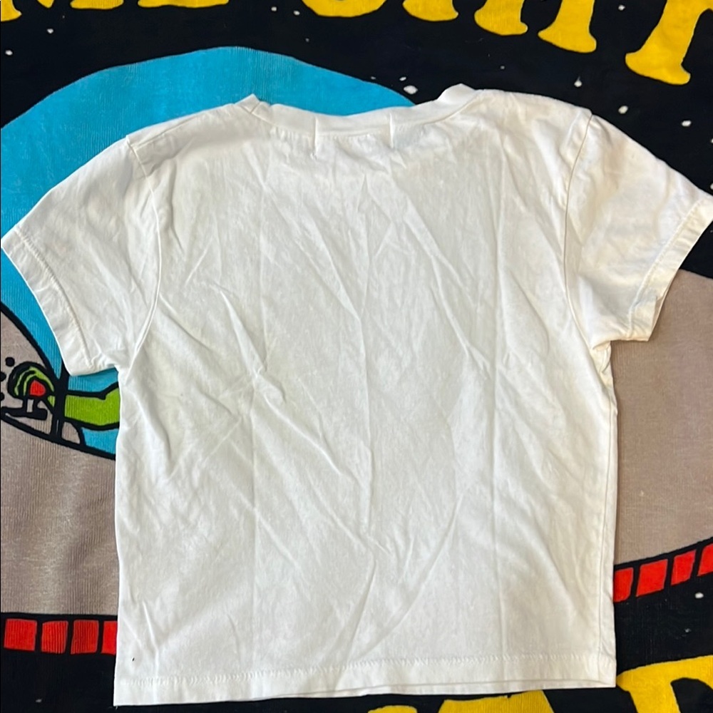 Talentless White Crop Top with Crew Neck and Logo - Picture 9 of 10